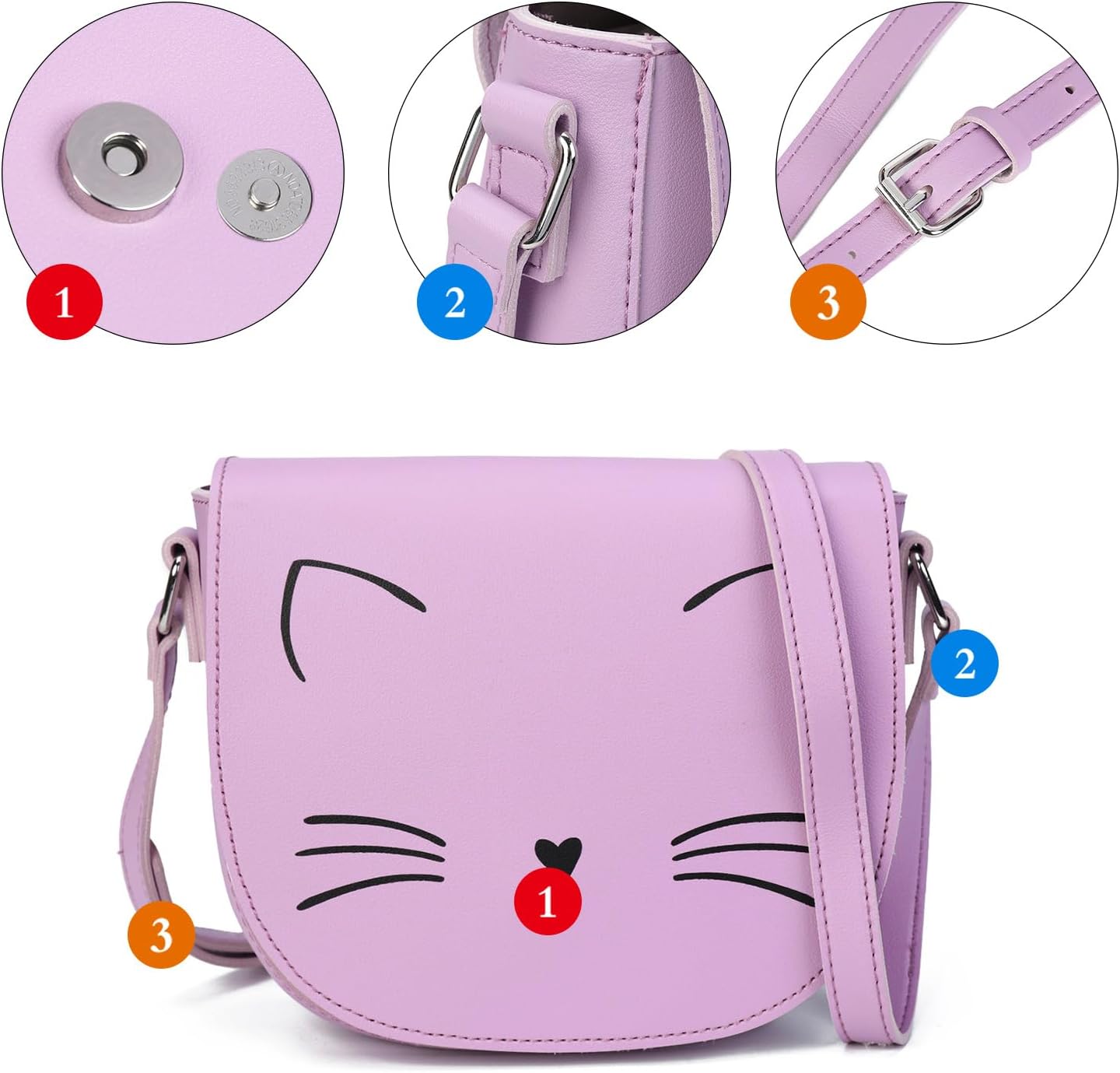 Gladdon Crossbody Bags for Teen Girls Small Fashion Preteen Purses Cat Birthday Gift for Girl - Image 5