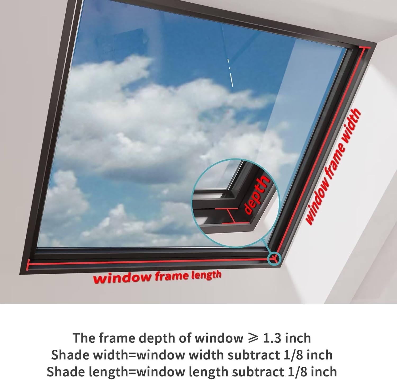 MYshade Cordless Skylight Shades 100% Blackout Cellular Honeycomb Blinds for Roof Inclined Plane & Room Windows - Custom Size Room Darkening Shades, Easy Installation (Brown)