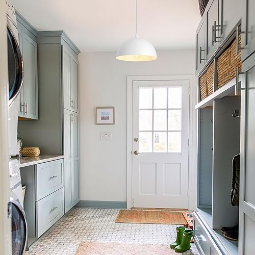 Miniatura 29 de Lámpara Colgante Industrial Electrochapada en Oro de 11.8 pulgadas, Paquete de 2, Lámparas Colgantes de Metal para Isla de Cocina, Lámpara Colgante