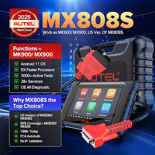 Miniatura 2 de Autel Escáner MaxiCheck MX808S, 2025 US Ver. de MaxiCOM MK808S/MK808Z, bidireccional 11OS como MX900 MK900 MK900 MK900BT, 3000+ prueba activa,