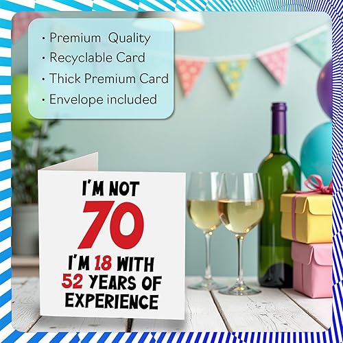 Vista 195 de Tarjeta de cumpleaños número 98 para mujeres y hombres – Not 98 I'm 18 With 80 Years Experience – Divertida tarjeta de cumpleaños noventa y ocho