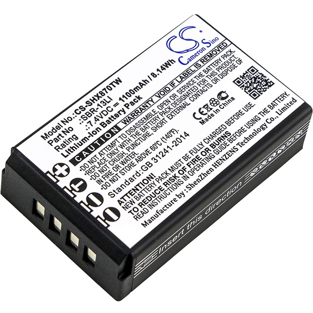 CS-SHX870TW Batteria 1100mAh compatibile con [Horizon] HX870, HX870E, per [Standard Horizon] HX870, HX870E, HX890 sostituisce SBR-13LI