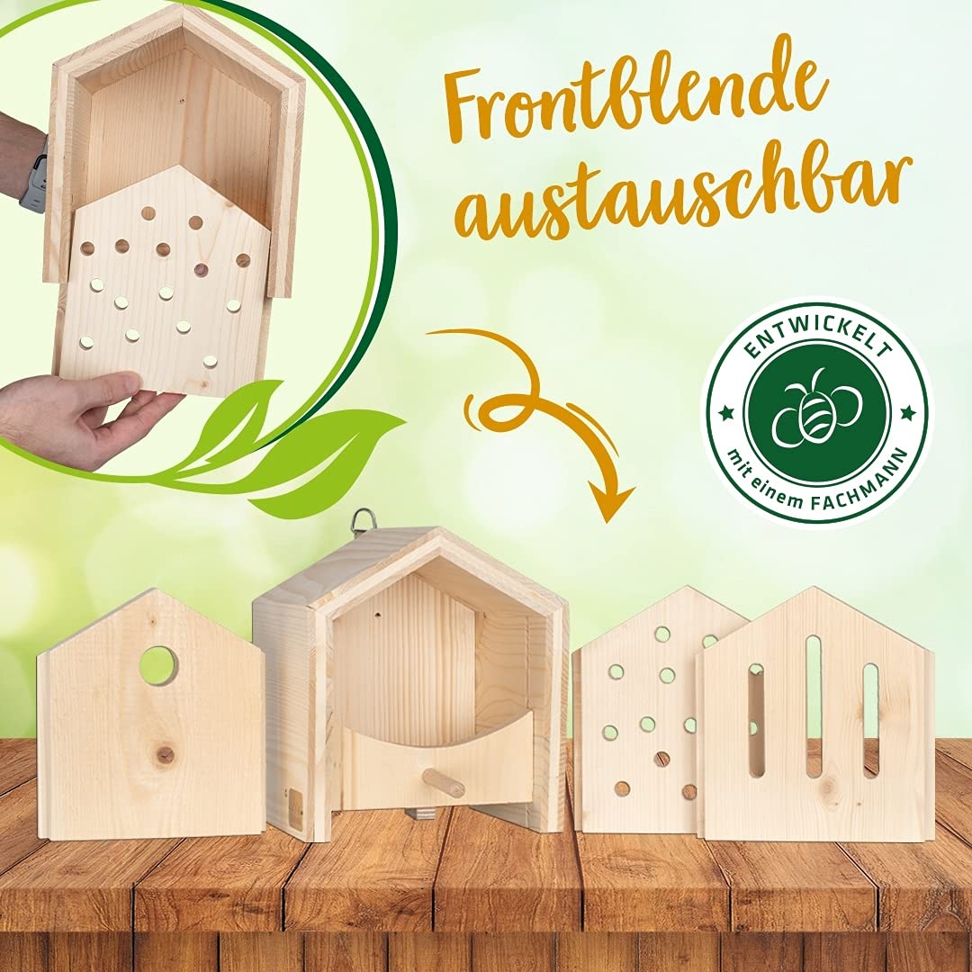 GARDIGO® Casetta per Coccinelle | Nido per Coccinelle | Casetta per Insetti In Legno | Casetta delle Coccinelle in Legno Massiccio | Nido per Insetti | Rifugio per Insetti | Made in Germany