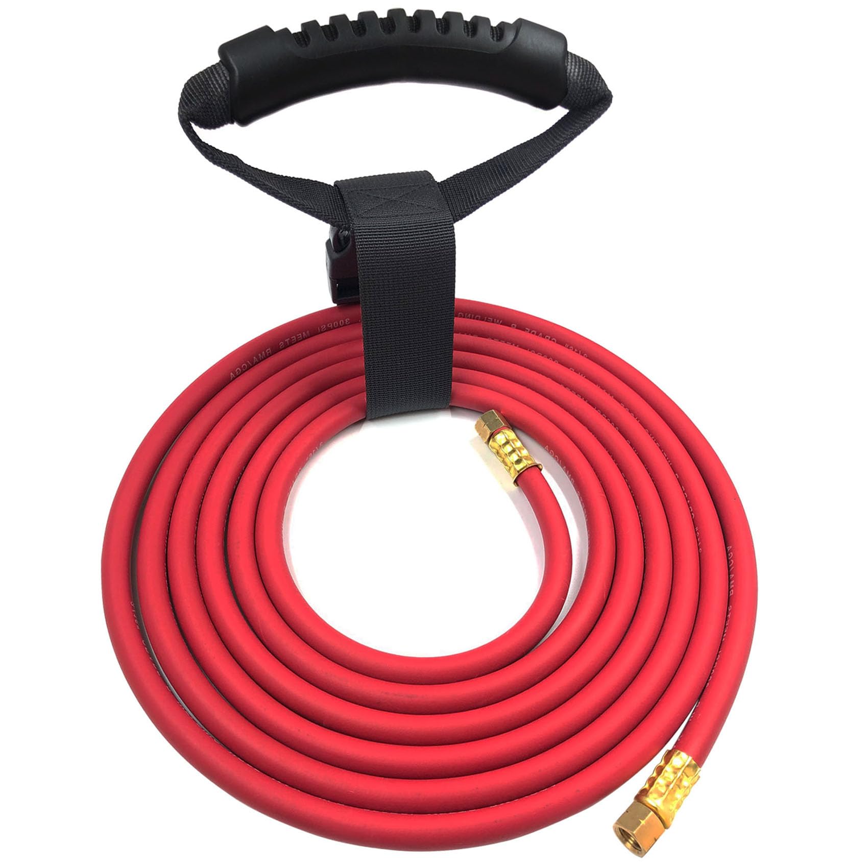 0386-1090 AH-12 - Manguera de aire acetileno, 12 pies, accesorio A", manguera de soldadura de repuesto compatible con reguladores Turbo Torch AR-B/AR-MC, asas G4/PLF-A, tanques B/MC.