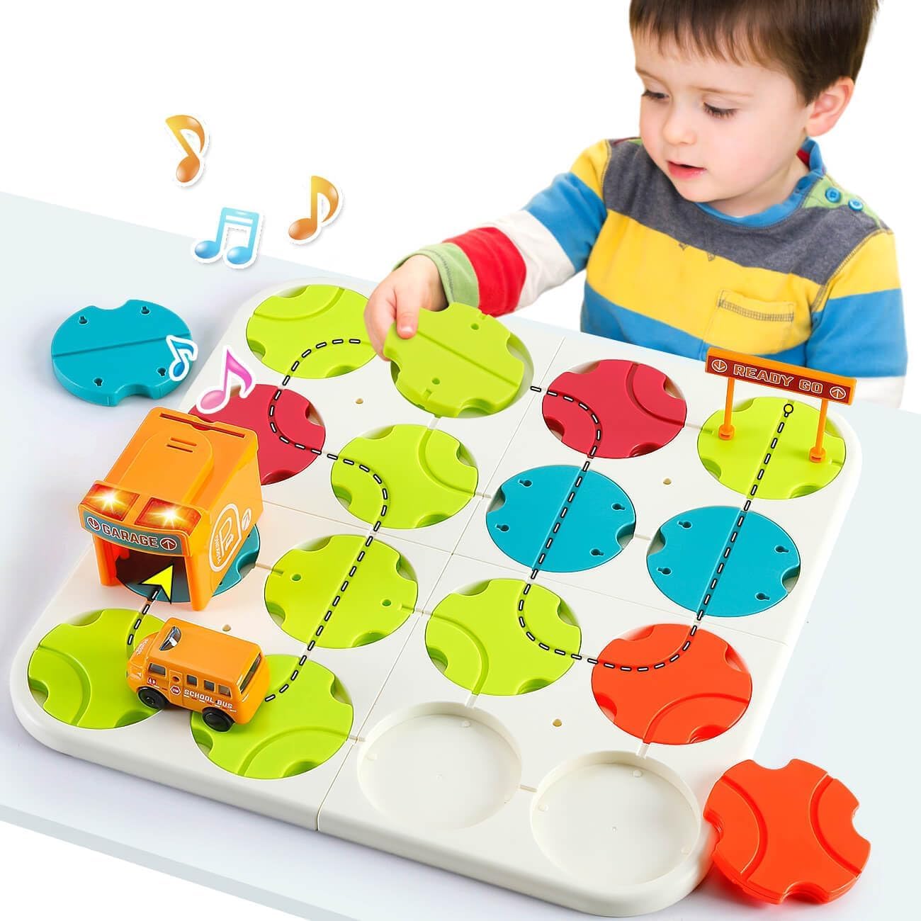 Winstico Car Toys for 3 Year Old Boys Gifts, Travel Gifts for 3 4 5 Year Olds Boys/Girls,Toddler Kids Toys Age 3-5 Years Old Track Toy, 3 years