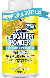 Bodhi Dog Natural Carpet Deodorizer Powder - Dry Pet Smell Eliminator & Urine Odor Remover - Loosens Fur & Dirt - Plant-Based Room Freshener for Vacuuming Home - Fresh Laundry (Pack of 1)