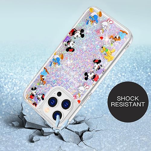 Miniatura 2 de Threesee Funda protectora para Samsung Galaxy S20 Plus con diseño de dibujos animados, Mickey Minnie Mouse Donald Duck Bling Liquid Quicksand Soft