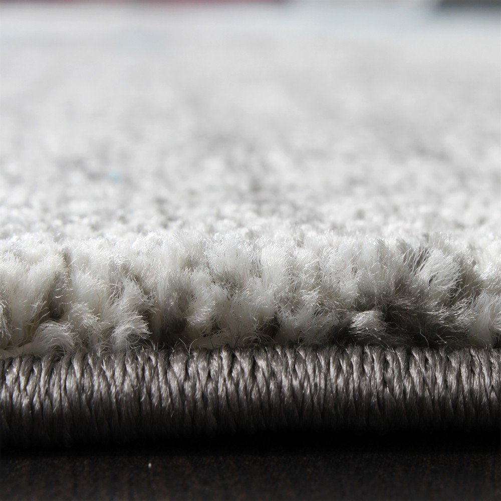 Paco Home Tapis Design Moderne Toile Splash Marbré, Couleur:Gris, Dimension:80x150 cm
