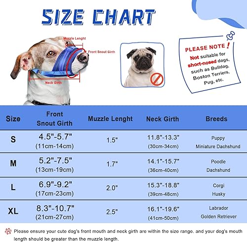 Miniatura 7 de Bozal de malla de aire suave para perros grandes, bozal ajustable para mascotas para perros pequeños y medianos para beber libremente, bozal