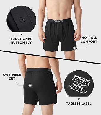 Separatec Mens Boxer Shorts Breathable Quick Dry Mesh Boxers for Men Moisture Wicking Soft Loose Fit Men's Underwear 3 Pack