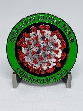 2021 Police Challenge Coin Operation Global FUBAR -Glowing- Challenge Coin - Essential Worker Enduring Cluster