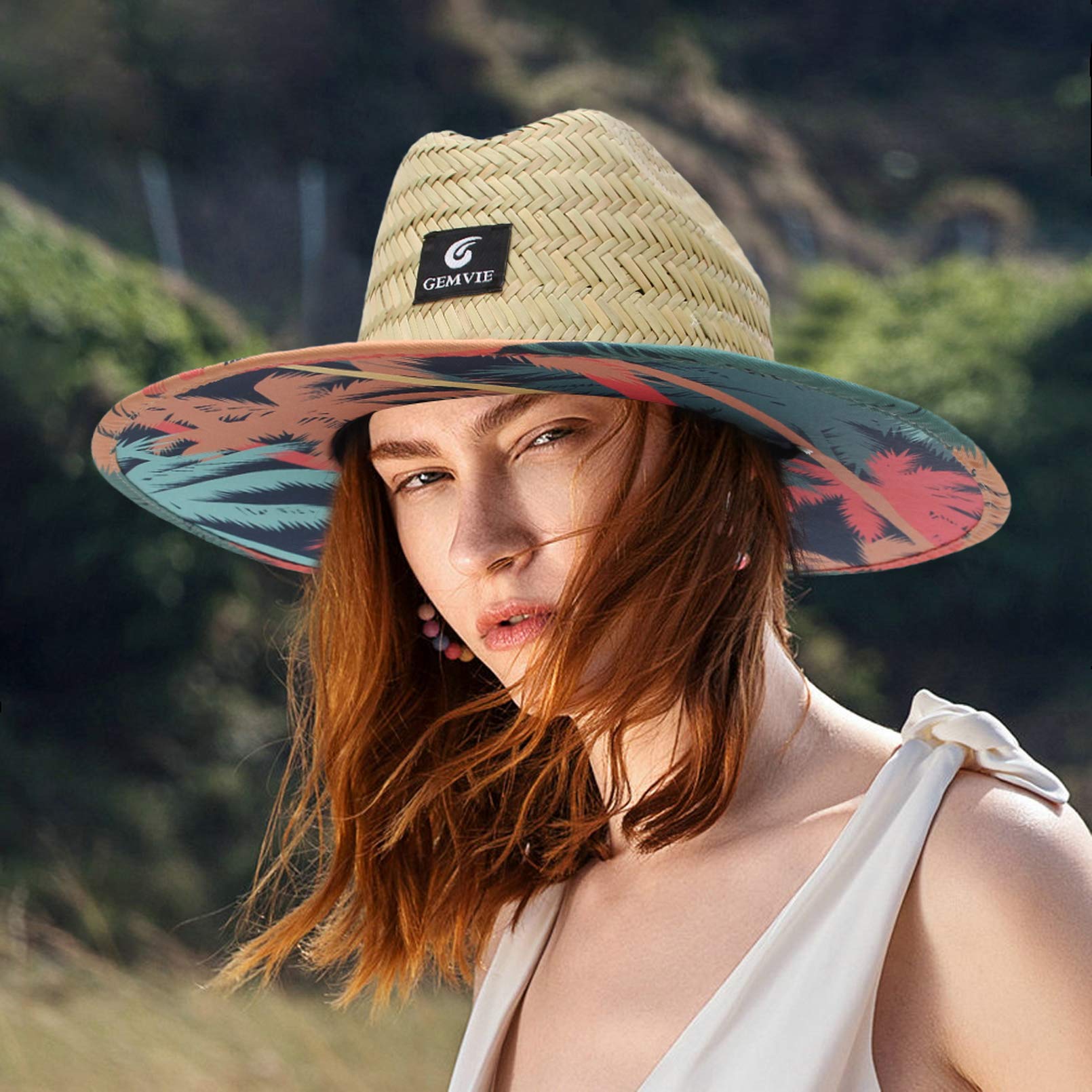 EOZY Chapeau de soleil Fedora d'été pour homme avec ceinture