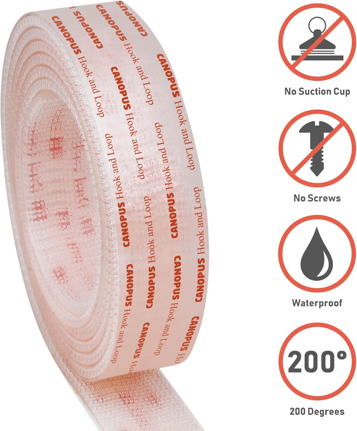 CANOPUS Picture Frame Hanging Strips, Very Strong, Nail and Screw-Free Heavy Duty Mounting Tape Roll, 1in x 6ft, Works Great Indoor/Outdoor for Metal, Glass, Wood, Acrylic Surface, Made in USA