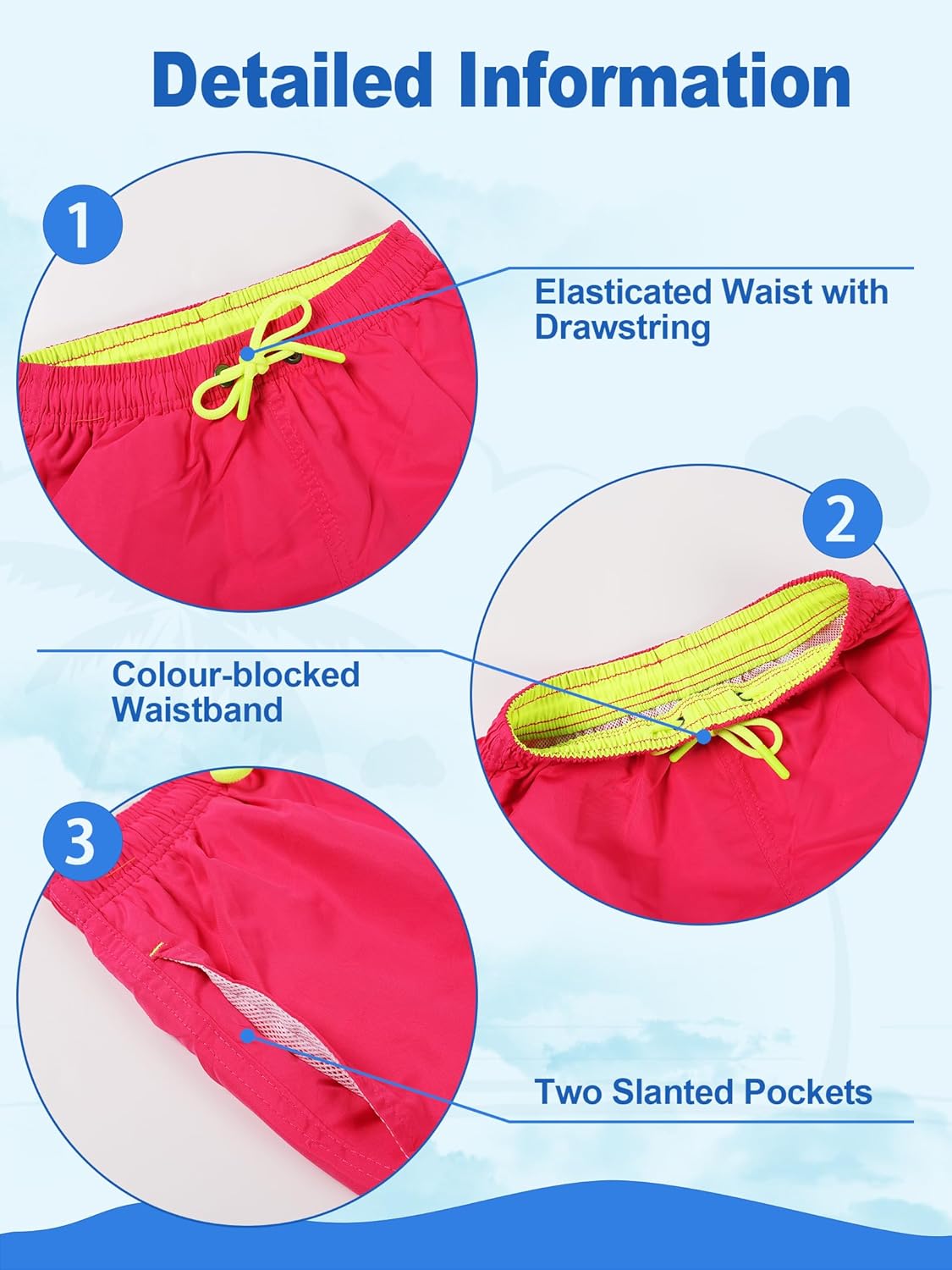 Boys Swim Trunks Boys' Fun Beach Board Shorts 5-14 Years - Image 5