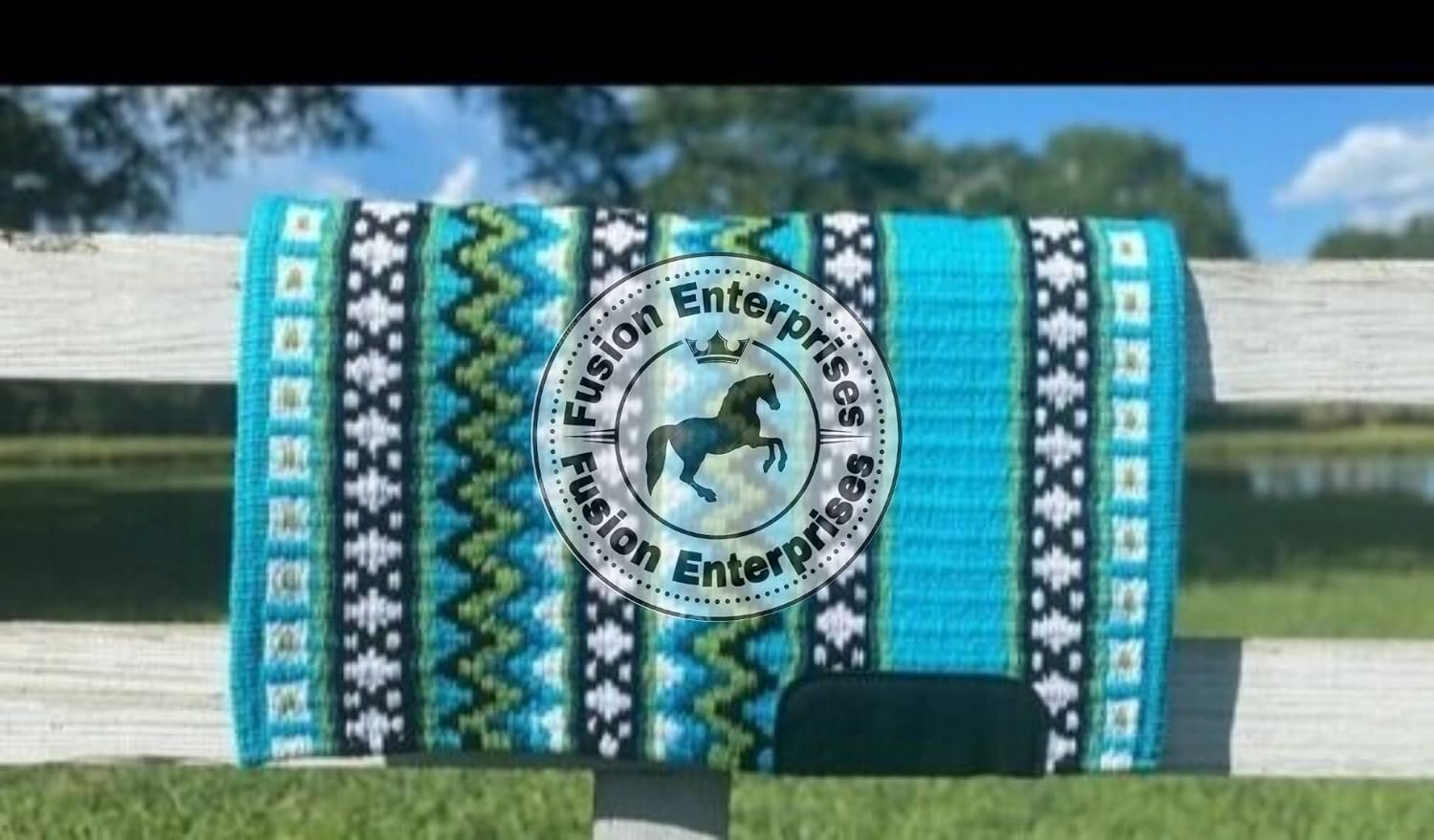 Handmade Western Show Saddle Blanket | Genuine New Zealand Wool Pad | Custom Equestrian Gear AM-402