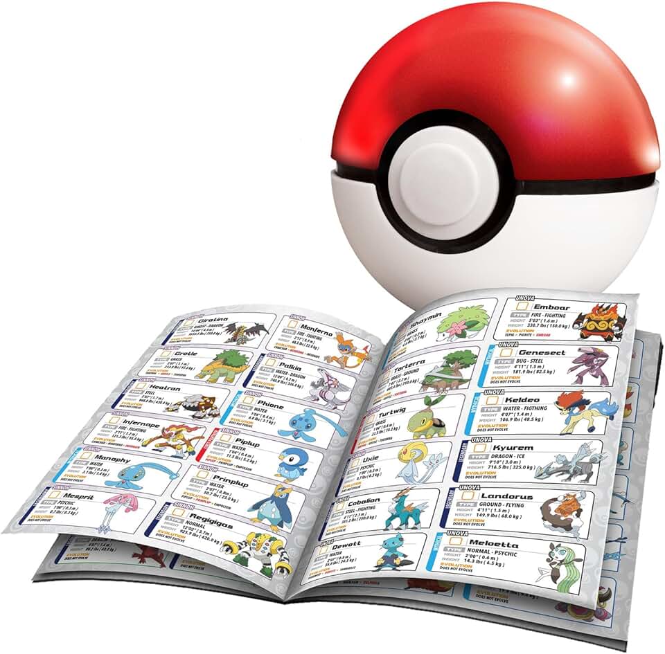 精靈寶可夢 Trainer Guess - Legacy - 電子猜測遊戲，收集 148 個標誌性物品，野外指南，與您的燈光和聲音精靈球對話，兒童 6+ 棕色盒包裝