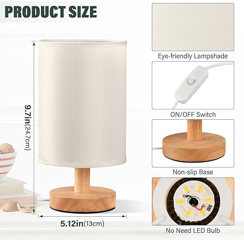 Miniatura 3 de Bedside Lamp Night Table Lamp Unique Floralwhite Lamps for Small Spaces Hurricane lámparas para mesa de Noche