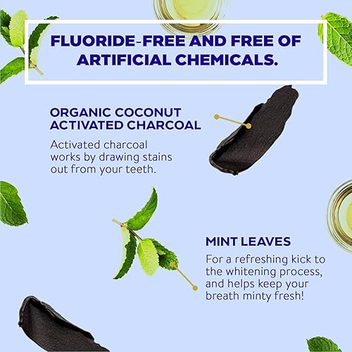 Miniatura 4 de Active Wow Pasta de dientes de carbón activado, fórmula blanqueadora de dientes con aceite de coco orgánico y xilitol (paquete de 4 unidades)