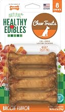 Nylabone Healthy Edibles Dog Treats, Bacon Flavor, X-Small, 8 Count