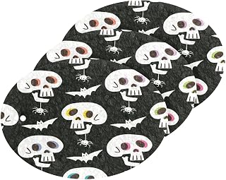 Halloween Skeletons Skulls Bats Kitchen Sponges Cleaning Dish Sponges Non-Scratch Scrubber Sponge for Kitchen Bathroom Cars, pack of 3