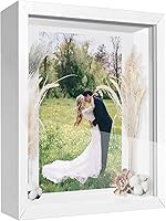 Vista 14 de Caja expositora de 8 x 8 pulgadas con calcomanías de letras, vitrina para recuerdos, artículos de bebé, recuerdos de boda, manualidades, boletos