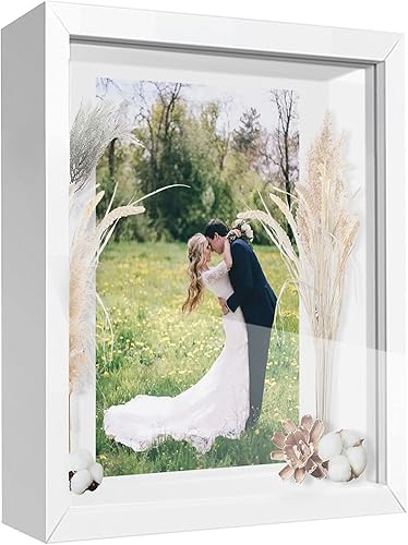 Miniatura 14 de Caja expositora de 8 x 8 pulgadas con calcomanías de letras, vitrina para recuerdos, artículos de bebé, recuerdos de boda, manualidades, boletos