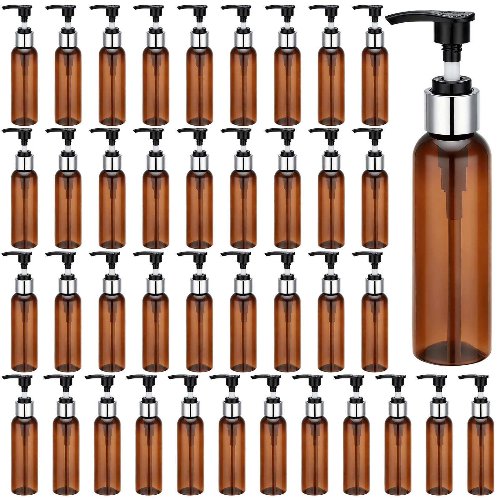 Segbeauty 4 oz 40pcs ambra plastica lozione siero bottiglia dispenser con