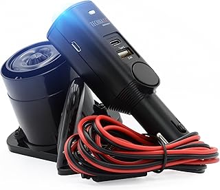 Système d'alarme Technaxx pour Voitures, camionnettes, véhicules, avec détecteur de Mouvement PIR, sirène Externe 105 DB, 2 USB - ~7 Jours Temps Travail - Alarme de sécurité de Voiture TX-168, 4927