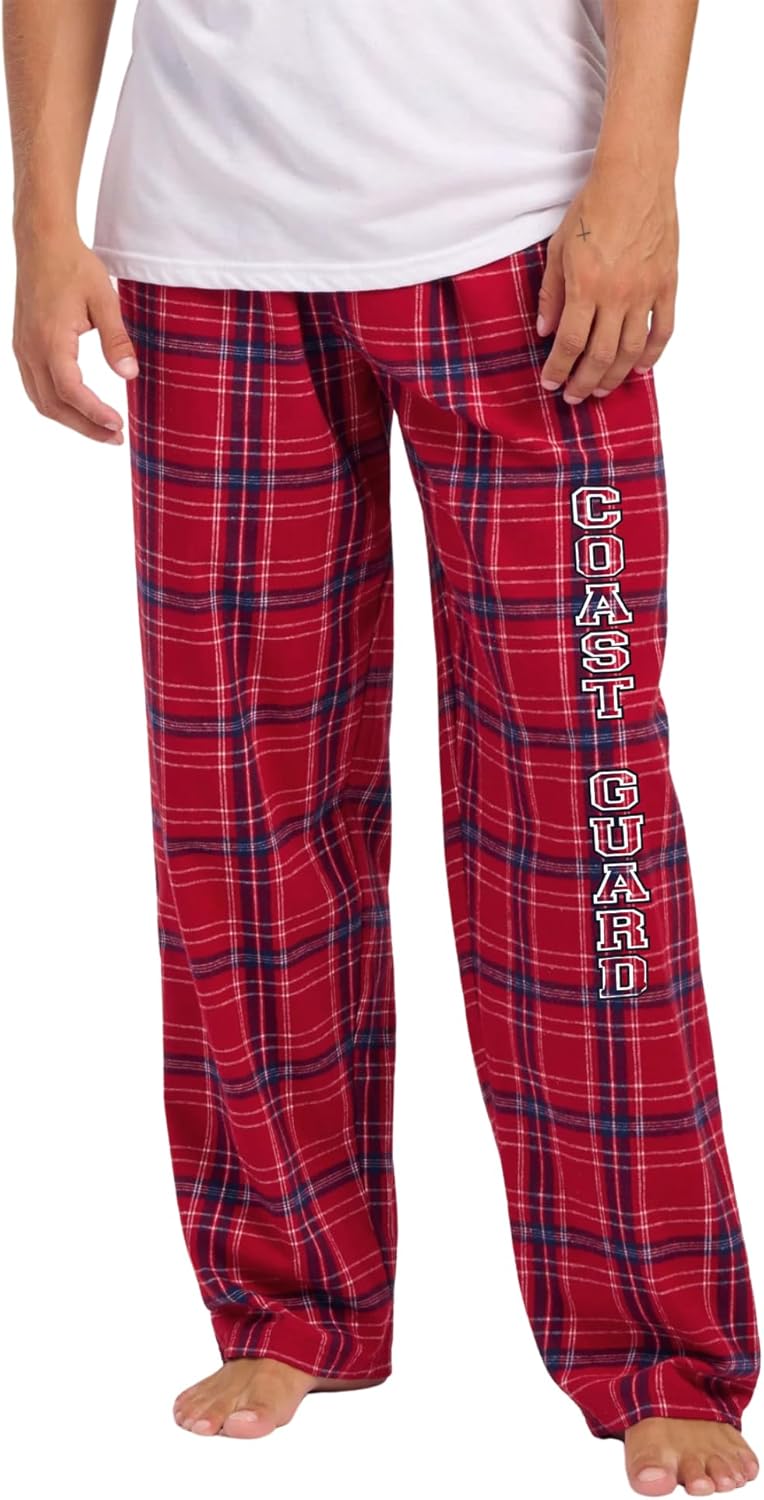 Armed Forces Gear Coast Guard Flannel Pants (Red/Blue)