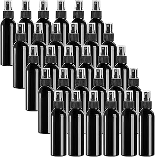 TOPZEA 30 Pack Black Empty Spray Bottles, 4oz Plastic Fine Mist Spraying Bottles Small Refillable Sprayer Liquid Containers Portable Misters with Cap Travel Bottle for Perfume, Cleaning, Essential Oil