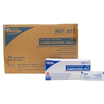 Dukal Lubricating Jelly Foil Pack, Sterile, 3g Pack of 1728