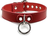 Vista 9 de VP Leather Meraux Collar – Top Grain Leather & Soft Lambskin - Adjustable - Nickel Plated Buckles, Eyelets, Studs & O-ring