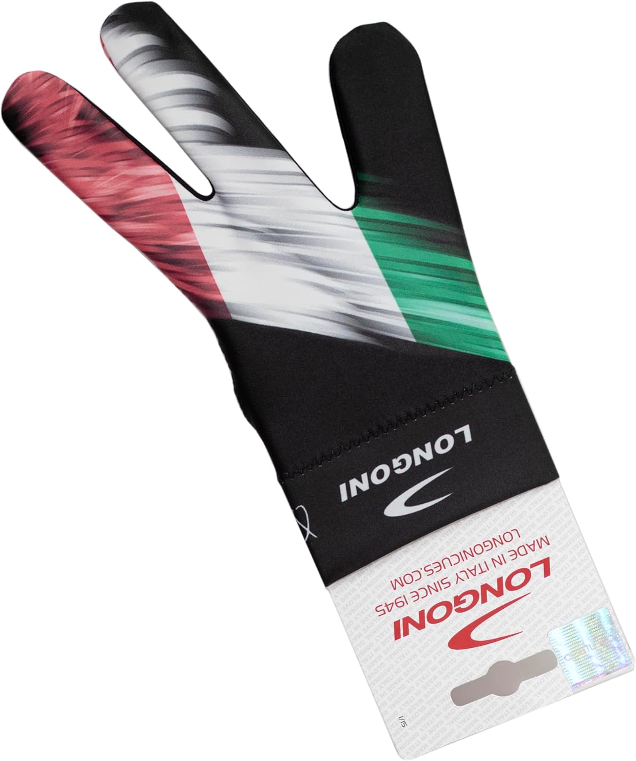 LONGONI Billiard Pool CUE Glove - Flags Line - Flag 2 - Italy Flag - for Left Hand