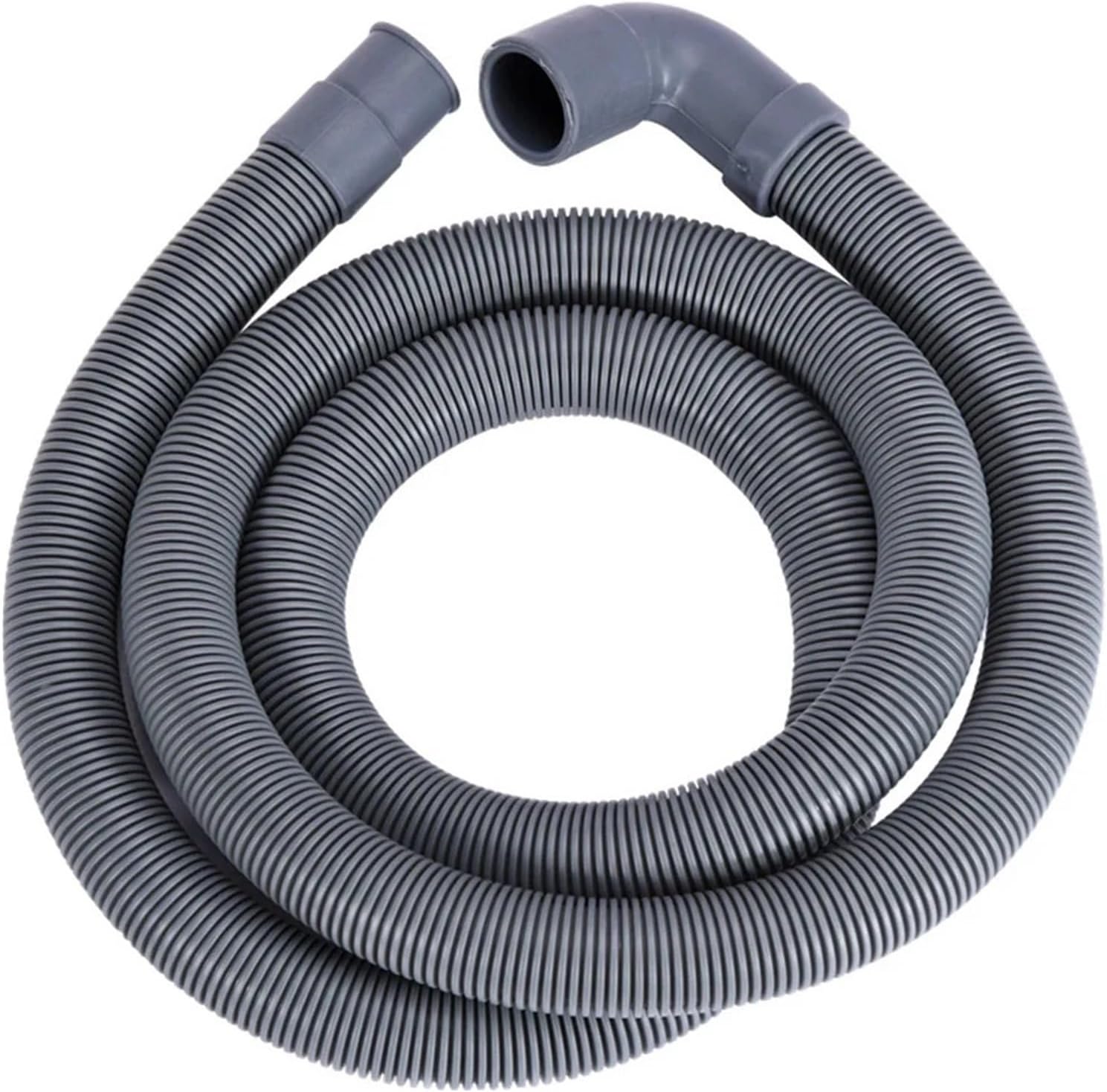 1/1.5/2M Washing Machine Dishwasher Drain Waste Hose Waste Outlet Discharge Hose PP Plastic Stretchable Drainage Flexible Hose(2m)