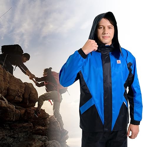 Miniatura 5 de RANDO Trajes de lluvia para hombres impermeables  Equipo de lluvia para hombres  Equipo de lluvia para motocicleta - GEM reflectante de 3 piezas