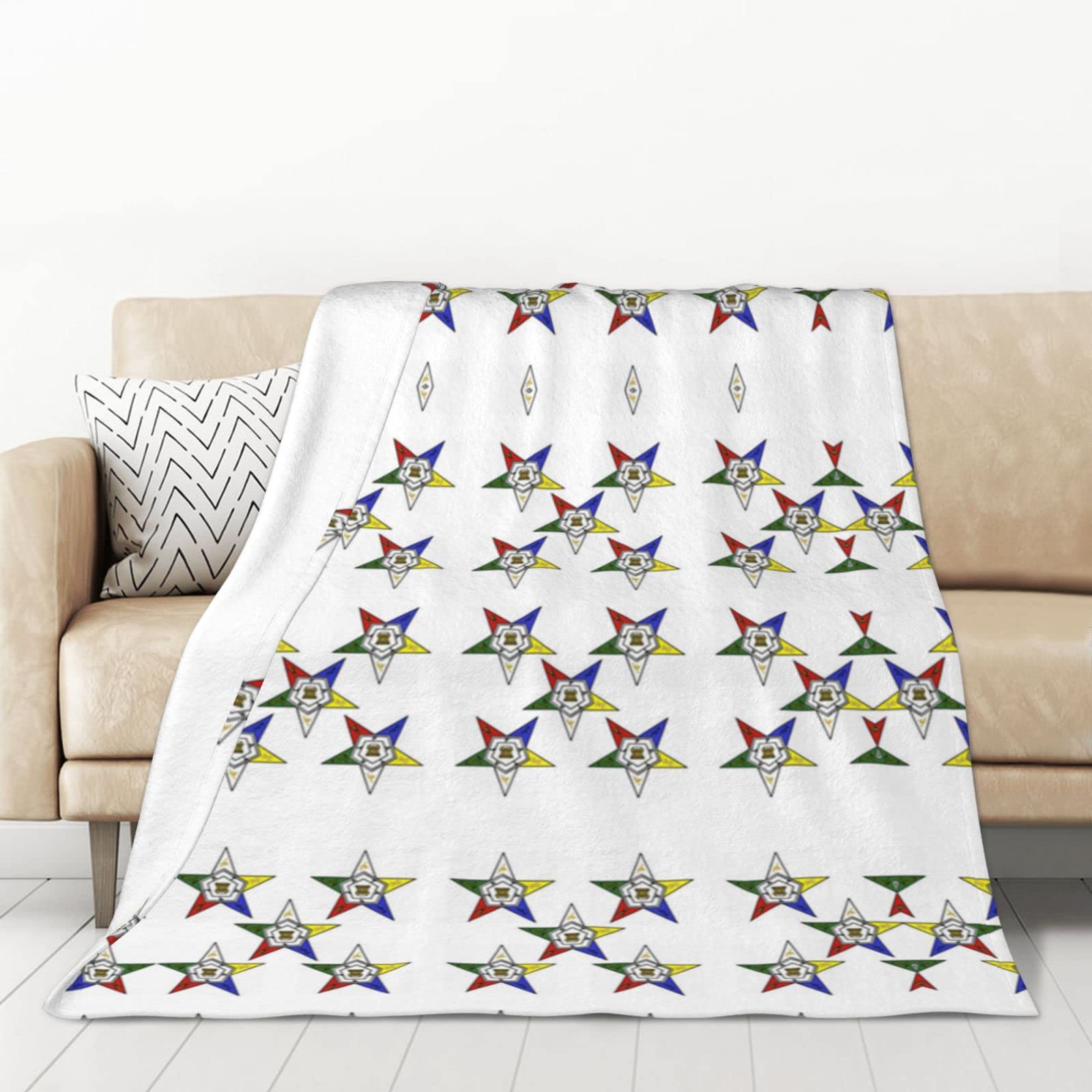 Couverture flanelle étoiles chaude et douce pour la peau au lit