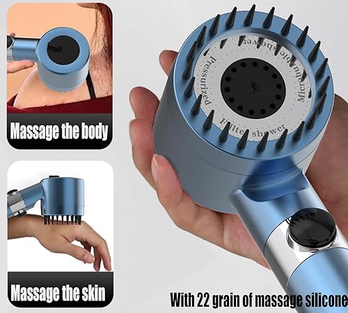 Miniatura 6 de Cabezal de ducha con mano, cabezales de ducha filtrados de alta presión, alto flujo incluso con baja presión de agua, cabezal de ducha de mano,