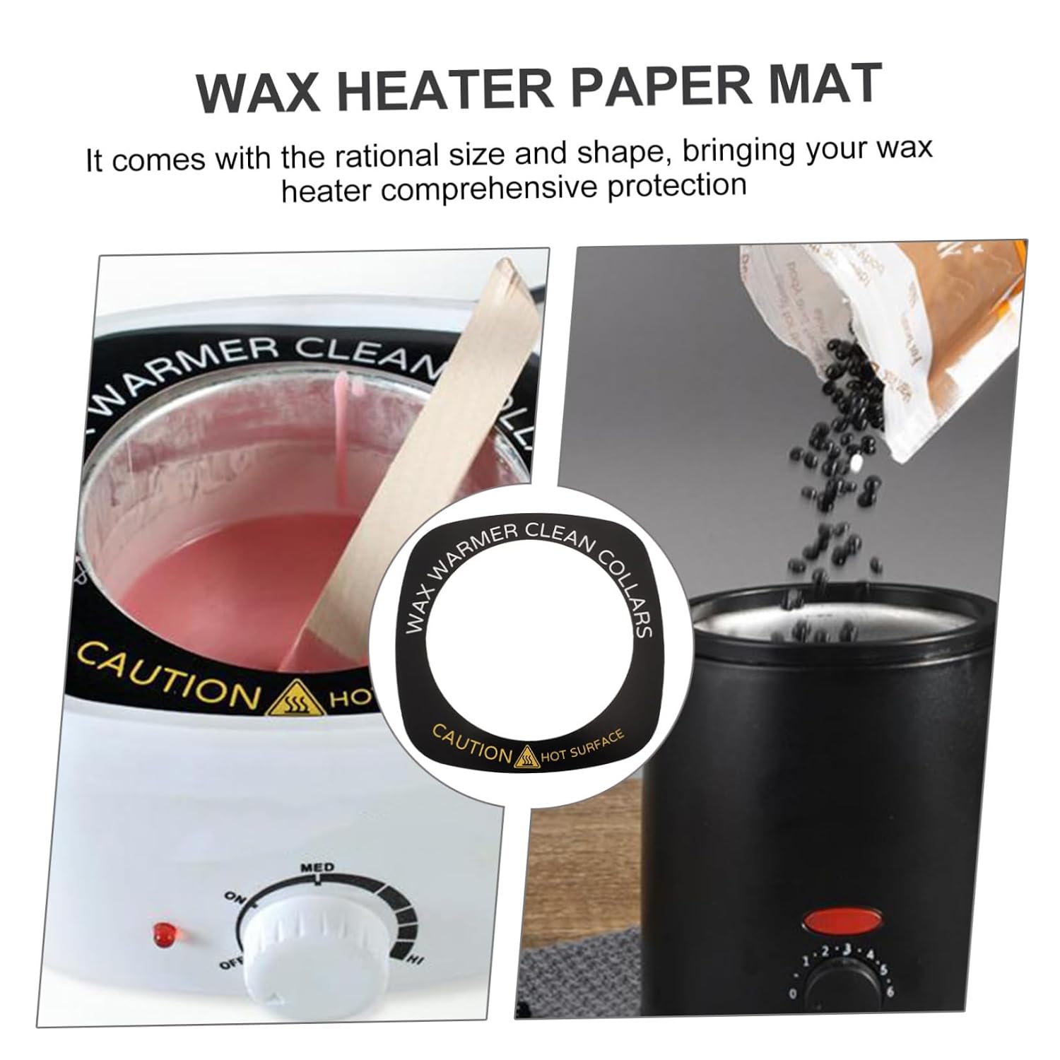 LIFKOME Wax Heater Paper Mats 50Pcs Stain Resistant Clean Mats for Wax Melting Machine Hair Removal Accessory for Home
