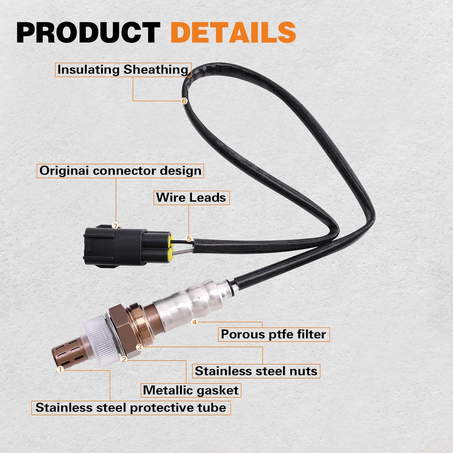 2Pcs Upstream and Downstream Oxygen O2 Sensor for 10-16 Santa fe,09-11 Sonata,10-15 Tucson,10-13 Forte,12-13 Forte5,11-15 Optima,09-12 Rondo,11-15 Sorento.OE#234-5029 234-4238