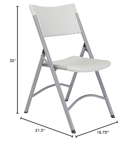 Miniatura 3 de National Public Seating - silla plegable liviana moldeada, 4 unidades, Gris/Gris, 4 plateado,Rojo/negro,Azul/Negro