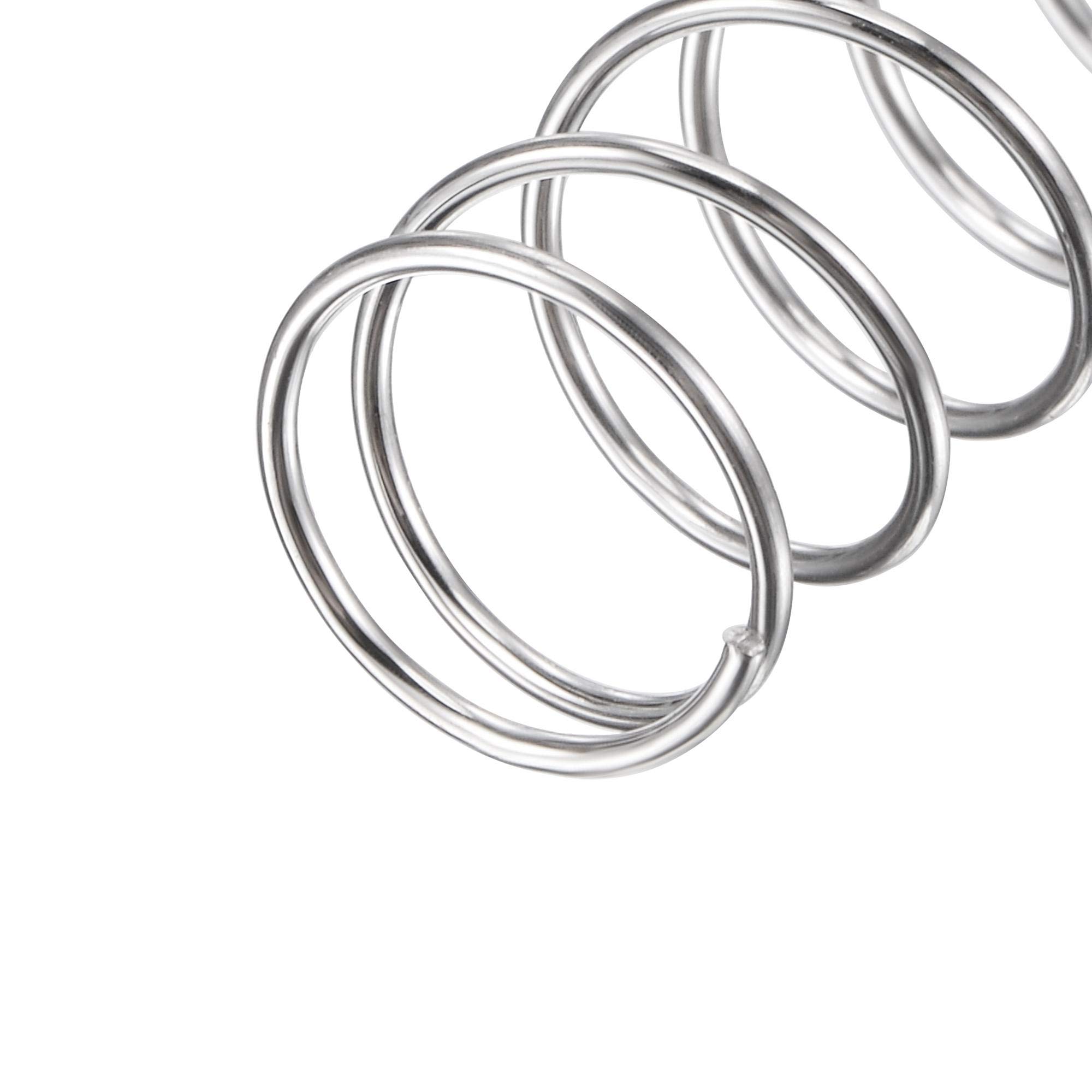 10 Molle A Compressione In Acciaio Inox, Diametro 16mm, Perfette Per Riparazioni E Fai-da-te.