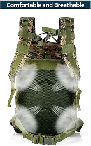 Miniatura 4 de Thuram Mochila de caza de pesca resistente al agua de nylon resistente al aire libre de 50L mochilas militares tácticas deportes camping senderismo