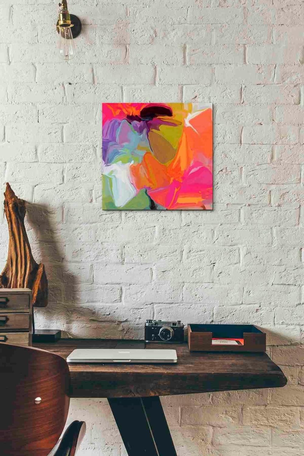 Epic Graffiti 'Color Vibrations 2' by Irena Orlov, Canvas Wall Art, 12"x12"