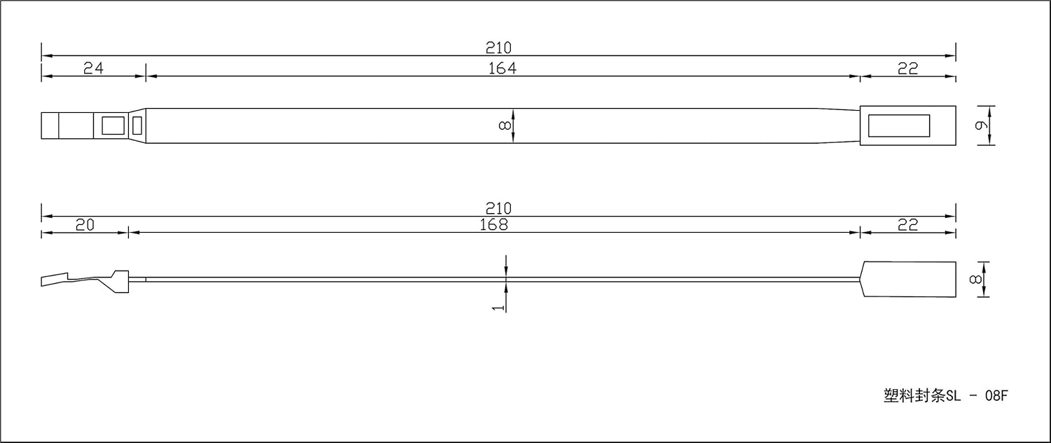 Hot Deals Plastic Security Seals Numbered Tamper Truck Tags Fixed Length for Container Disposable SelfLocking Zip-Ties 8.27 Pack of 1000 (Red)