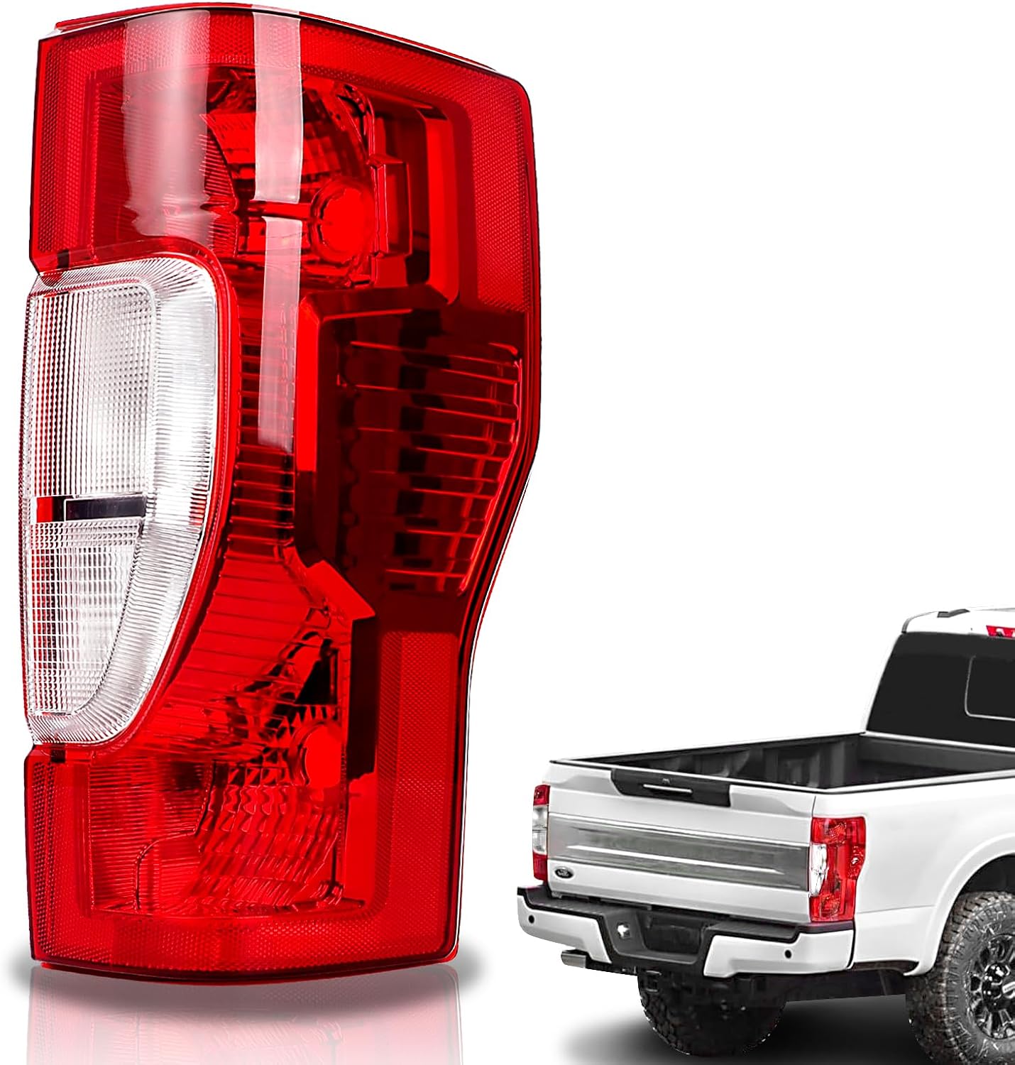 Tail Lights Compatible with 2020 2021 2022 Ford F250 F350 Super Duty Taillights Assemblies Halogen Type Rear Light Accessories (Without Blind Spot,Right Passenger Side) Right Passenger Side Without Blind Spot Halogen Type