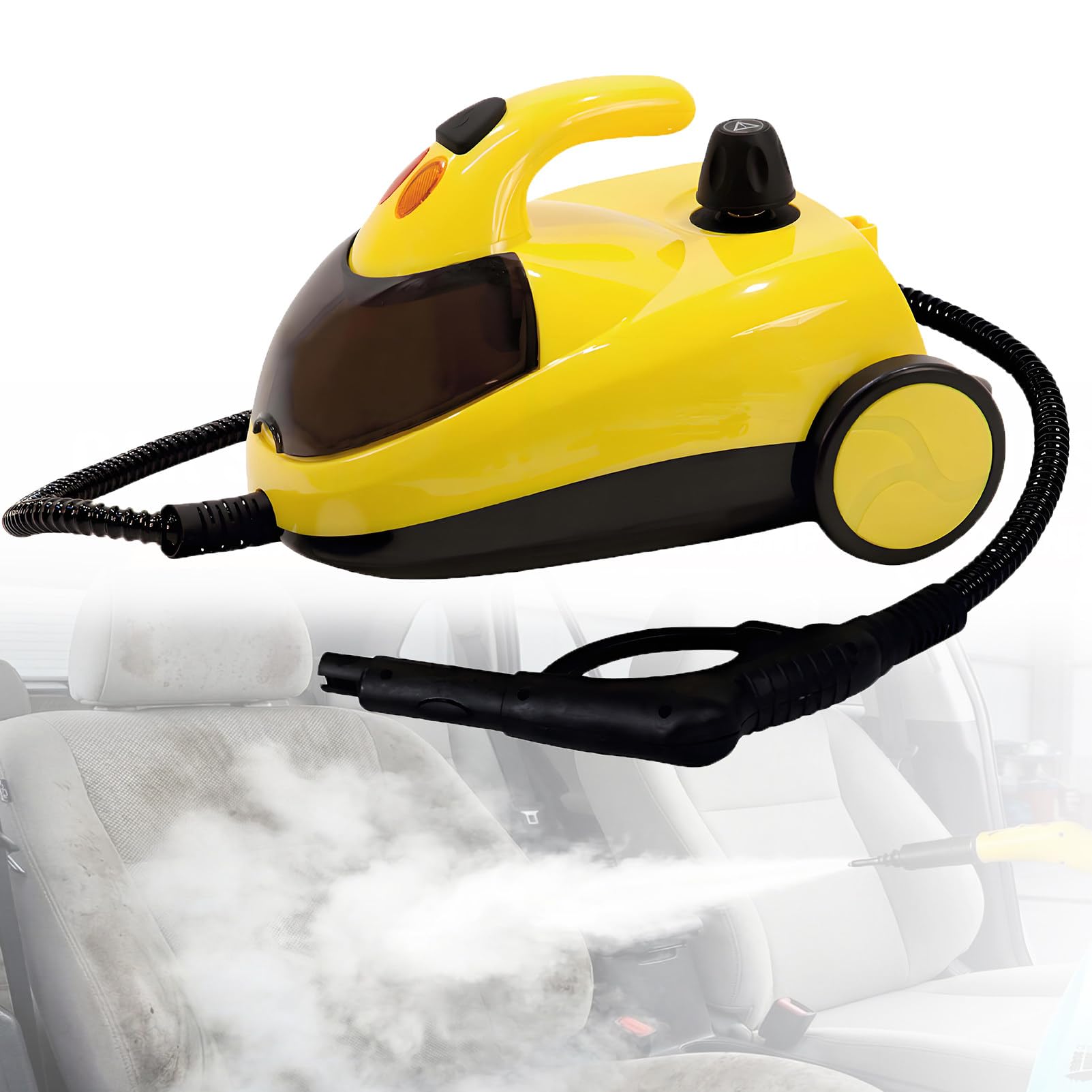 EpyGnom Commercial High Temp Steam Cleaner Machine, 1500W High Pressure Multi-Surface Pressurized Steamer with 1.5L Water Tank, for Floors, Tiles, Grout, Windows, Kitchen, Living Room