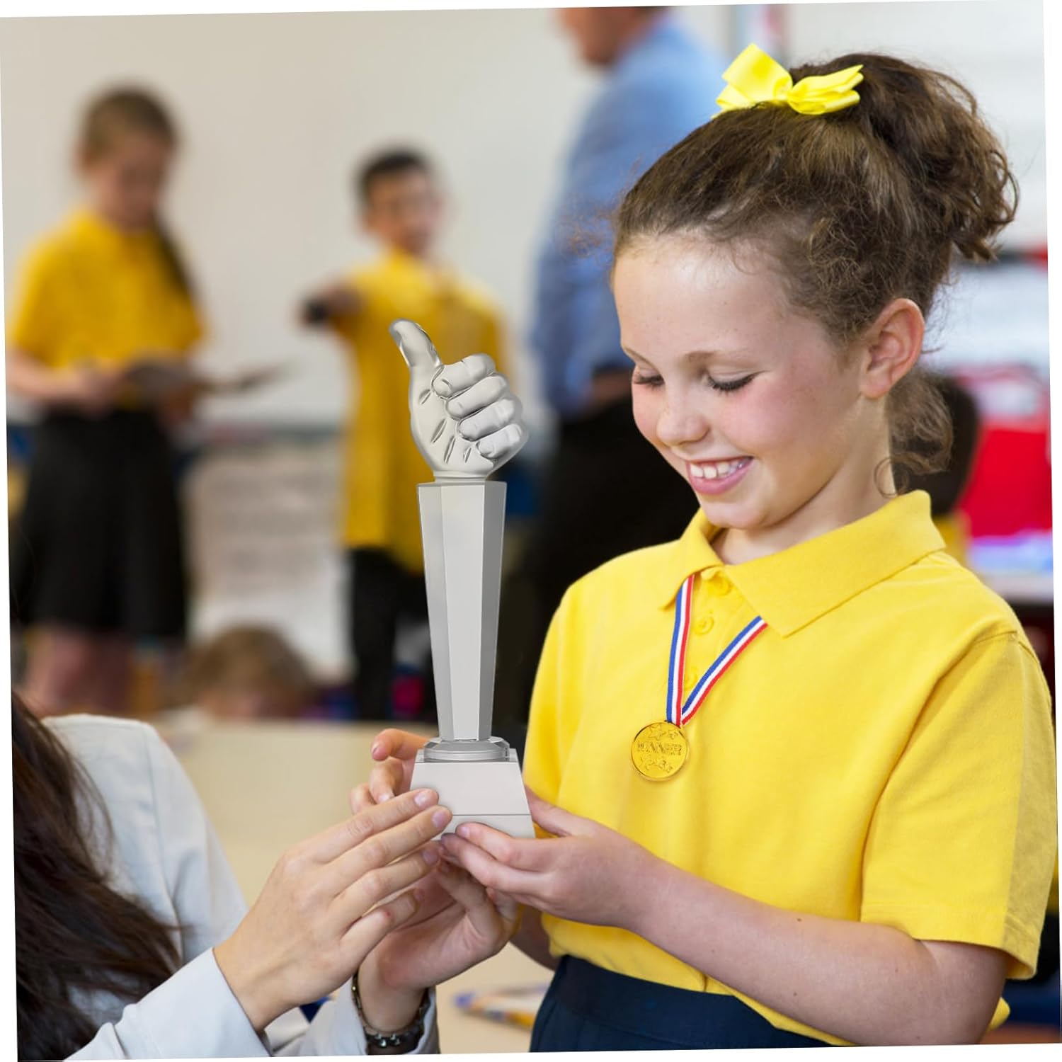 Kisangel Glass Trophy for Boys and Girls Parties Sports Awards Talent Show Medals