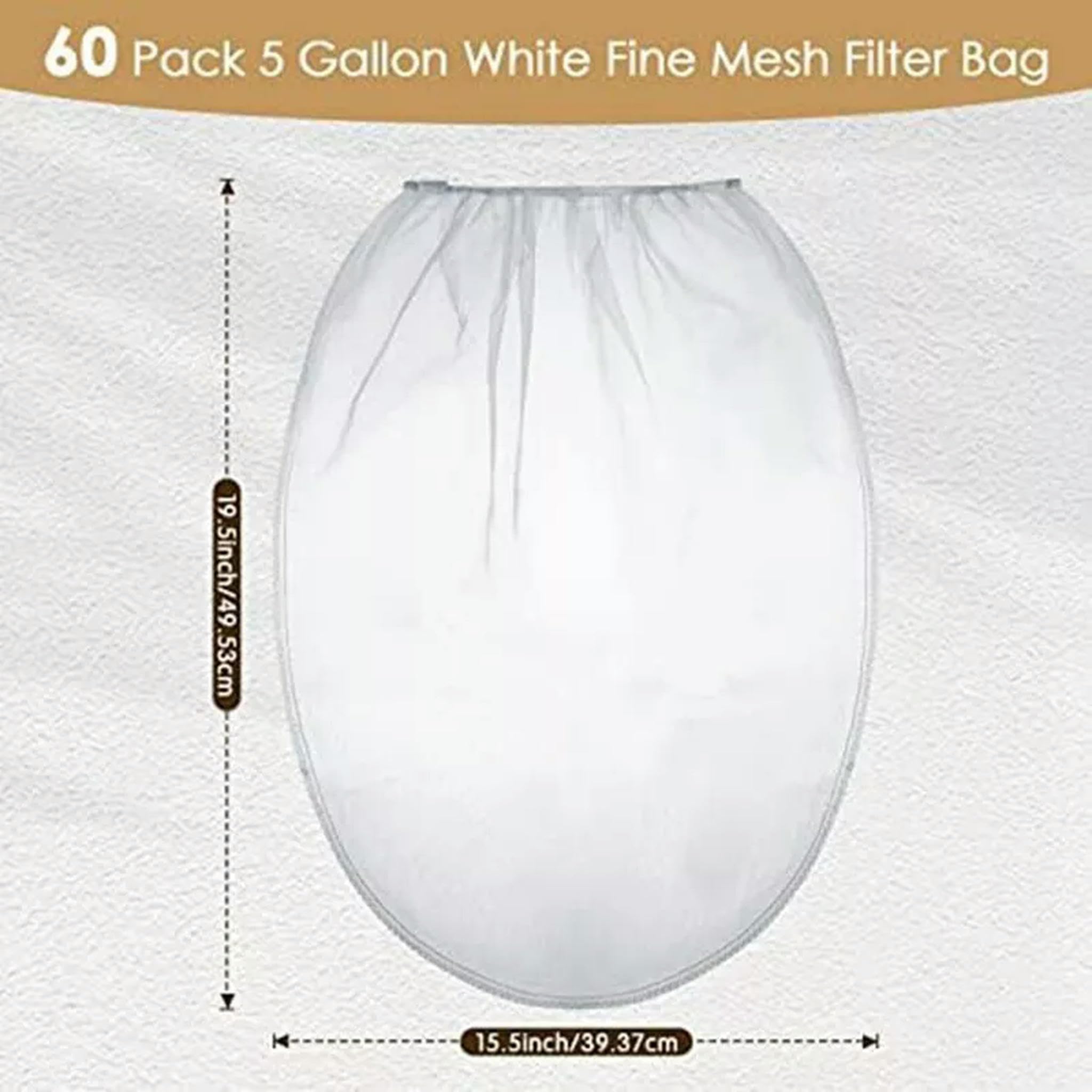 60 Bolsas para colador de Pintura, para Cubos de 5 galones con Tapa elástica (4087-default)