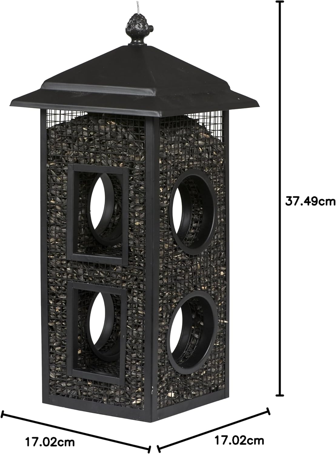 Perky-Pet Fly-Thru Wild Bird Feeder - 2 lb Capacity for Black-Oil Sunflower Seeds - Wild Bird Feeder for Outdoors - Outdoor Decor - B00303