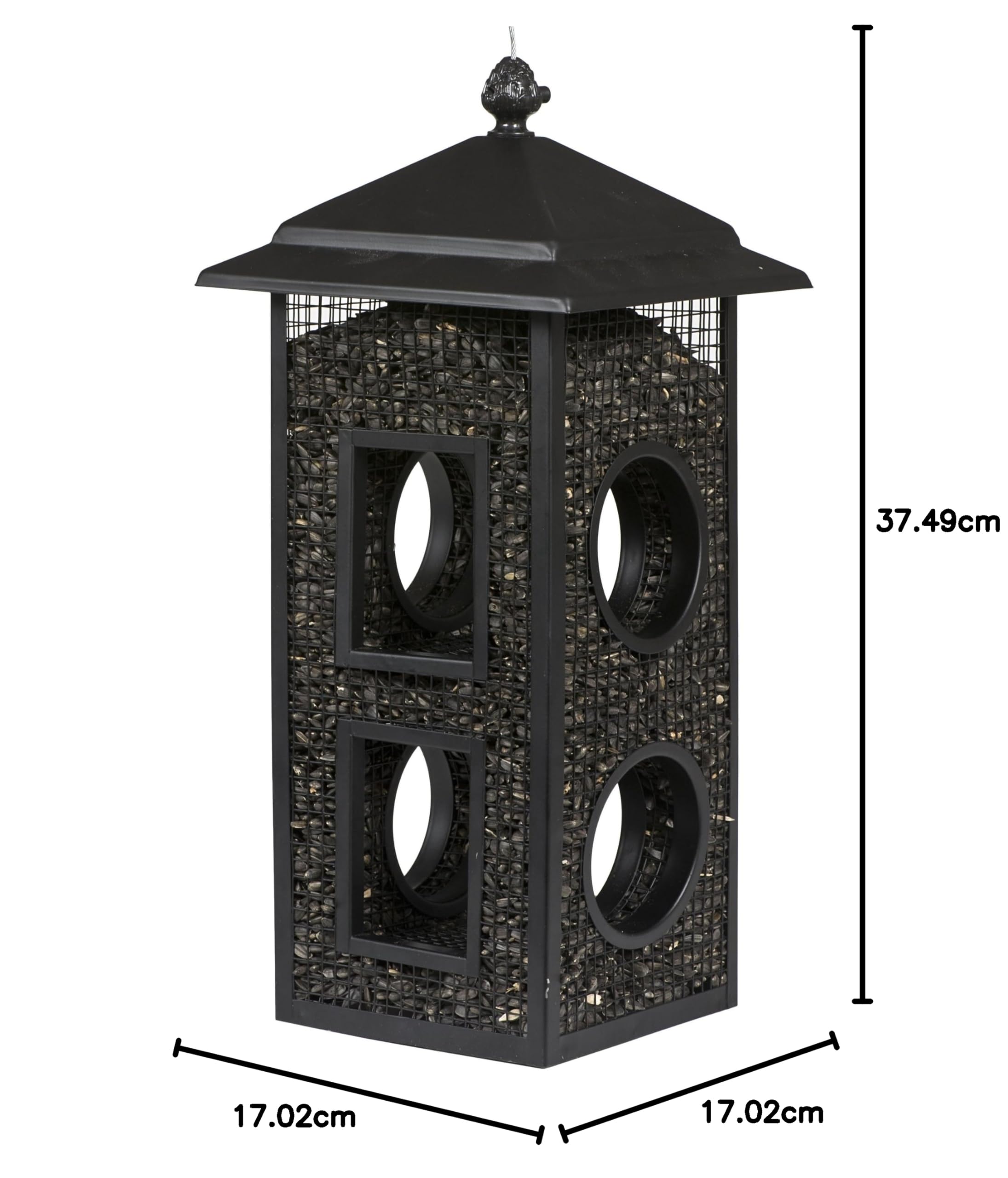 Perky-Pet B00303 Comedero para Aves Silvestres, 1 Paquete, Negro